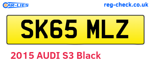 SK65MLZ are the vehicle registration plates.