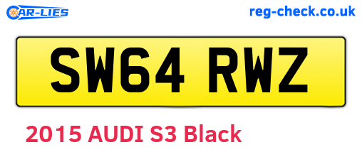SW64RWZ are the vehicle registration plates.
