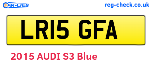 LR15GFA are the vehicle registration plates.