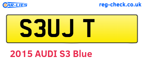 S3UJT are the vehicle registration plates.