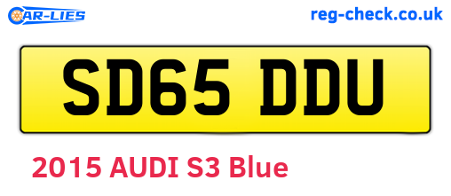SD65DDU are the vehicle registration plates.