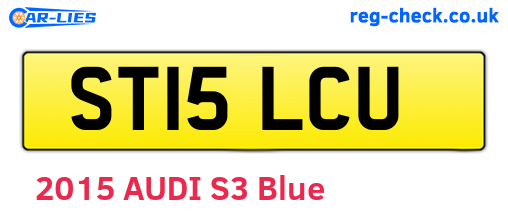 ST15LCU are the vehicle registration plates.