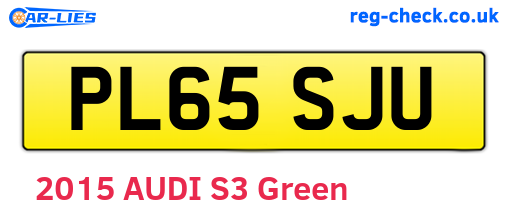 PL65SJU are the vehicle registration plates.