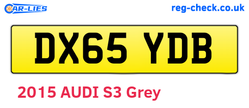 DX65YDB are the vehicle registration plates.