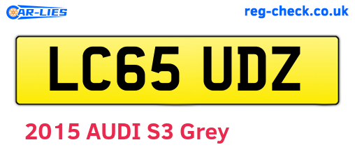 LC65UDZ are the vehicle registration plates.
