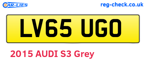 LV65UGO are the vehicle registration plates.
