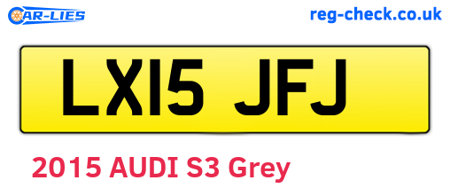 LX15JFJ are the vehicle registration plates.