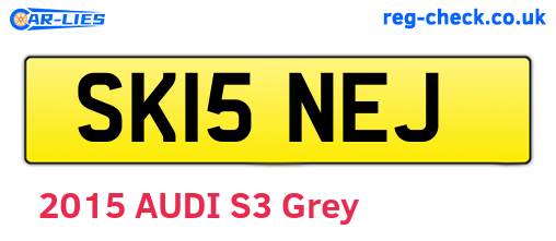 SK15NEJ are the vehicle registration plates.
