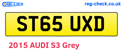 ST65UXD are the vehicle registration plates.