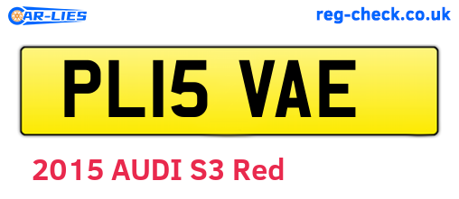 PL15VAE are the vehicle registration plates.