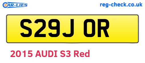 S29JOR are the vehicle registration plates.