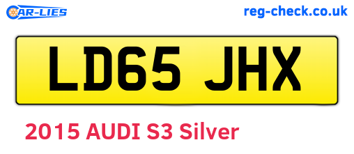LD65JHX are the vehicle registration plates.