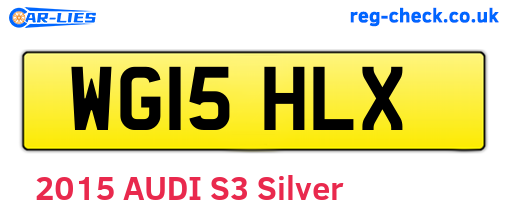 WG15HLX are the vehicle registration plates.