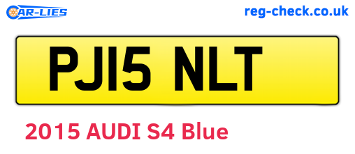 PJ15NLT are the vehicle registration plates.