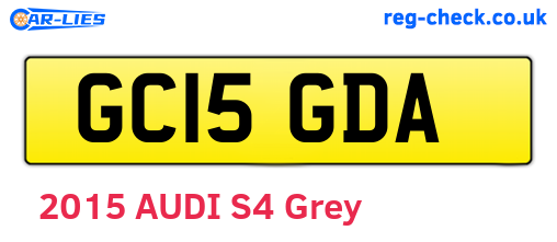 GC15GDA are the vehicle registration plates.