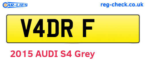 V4DRF are the vehicle registration plates.