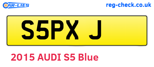 S5PXJ are the vehicle registration plates.
