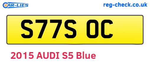 S77SOC are the vehicle registration plates.