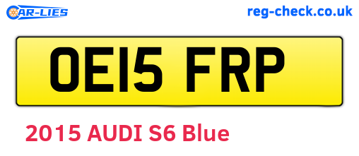 OE15FRP are the vehicle registration plates.