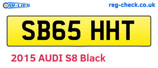 SB65HHT are the vehicle registration plates.