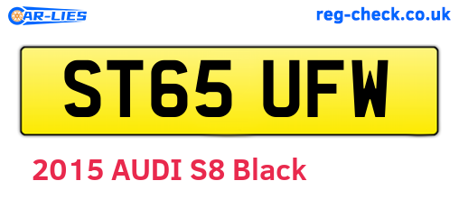 ST65UFW are the vehicle registration plates.