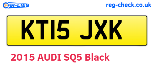 KT15JXK are the vehicle registration plates.