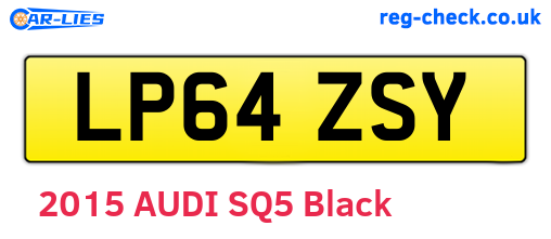 LP64ZSY are the vehicle registration plates.