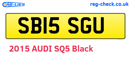 SB15SGU are the vehicle registration plates.