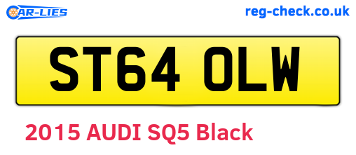 ST64OLW are the vehicle registration plates.