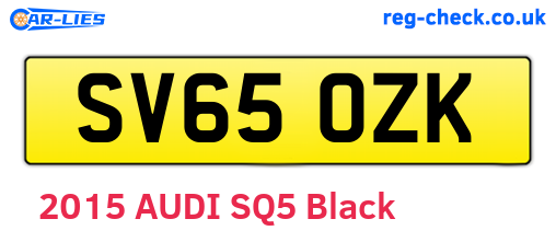SV65OZK are the vehicle registration plates.