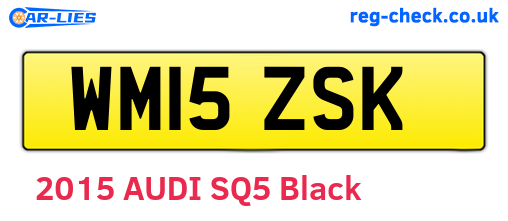 WM15ZSK are the vehicle registration plates.