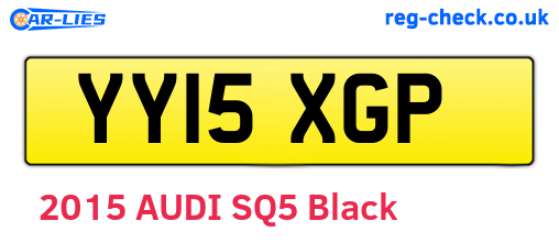 YY15XGP are the vehicle registration plates.