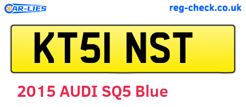 KT51NST are the vehicle registration plates.