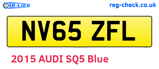 NV65ZFL are the vehicle registration plates.