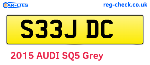 S33JDC are the vehicle registration plates.