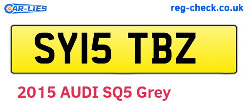 SY15TBZ are the vehicle registration plates.