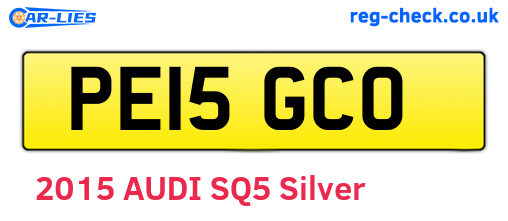 PE15GCO are the vehicle registration plates.