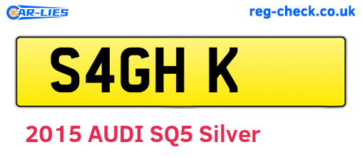 S4GHK are the vehicle registration plates.