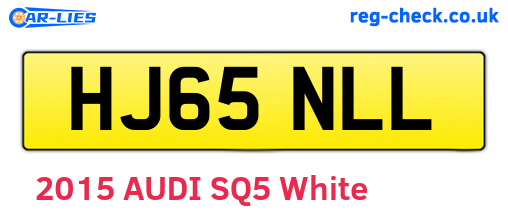 HJ65NLL are the vehicle registration plates.
