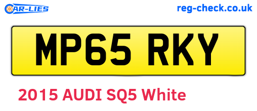 MP65RKY are the vehicle registration plates.