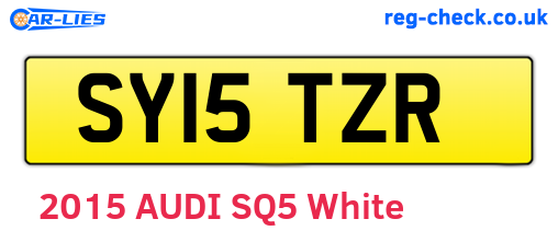 SY15TZR are the vehicle registration plates.