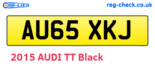 AU65XKJ are the vehicle registration plates.