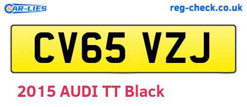 CV65VZJ are the vehicle registration plates.