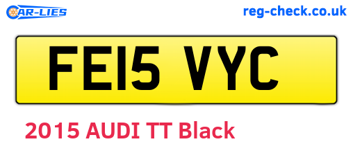 FE15VYC are the vehicle registration plates.