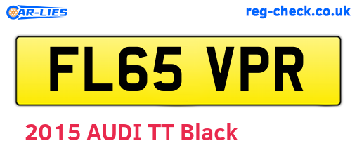 FL65VPR are the vehicle registration plates.