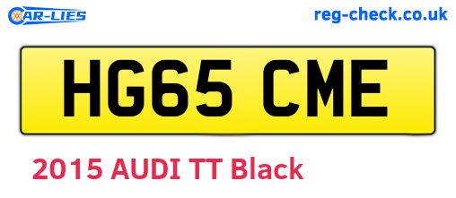 HG65CME are the vehicle registration plates.