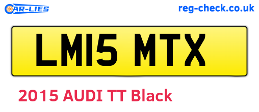 LM15MTX are the vehicle registration plates.