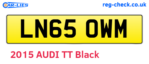 LN65OWM are the vehicle registration plates.