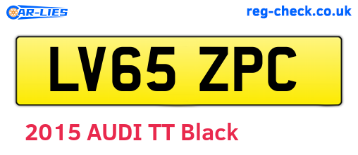 LV65ZPC are the vehicle registration plates.