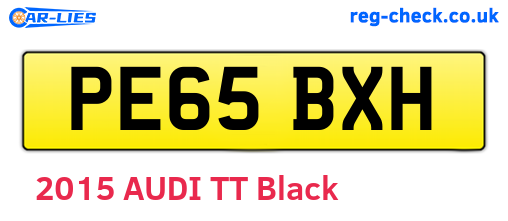 PE65BXH are the vehicle registration plates.